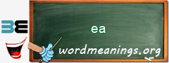 WordMeaning blackboard for ea